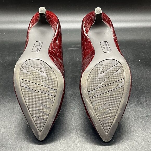 Anne Klein red Felice Iflex Pumps Women Size 7.5M Kitten Patent Leather Heels - Picture 7 of 7
